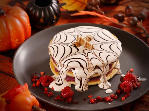 蜘蛛の巣もよう!ハロウィンパンケーキ